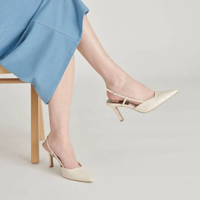 Heels Shop Dolce Vita Kim Heels Ivory Crinkle Patent Ivory Crinkle Patent