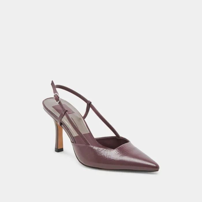 Heels Shop Dolce Vita Kim Heels Wine Crinkle Patent Wine Crinkle Patent