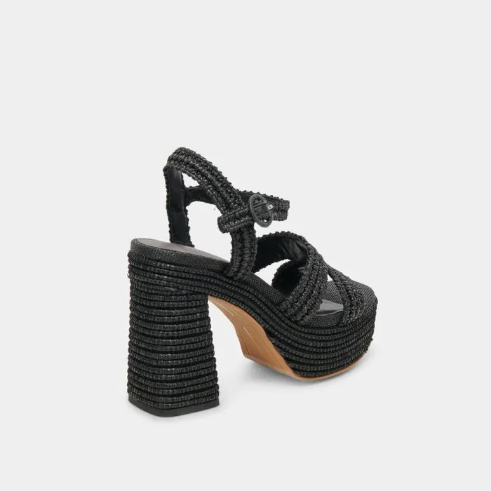 Heels Shop Dolce Vita Lacye Heels Onyx Woven Onyx Woven