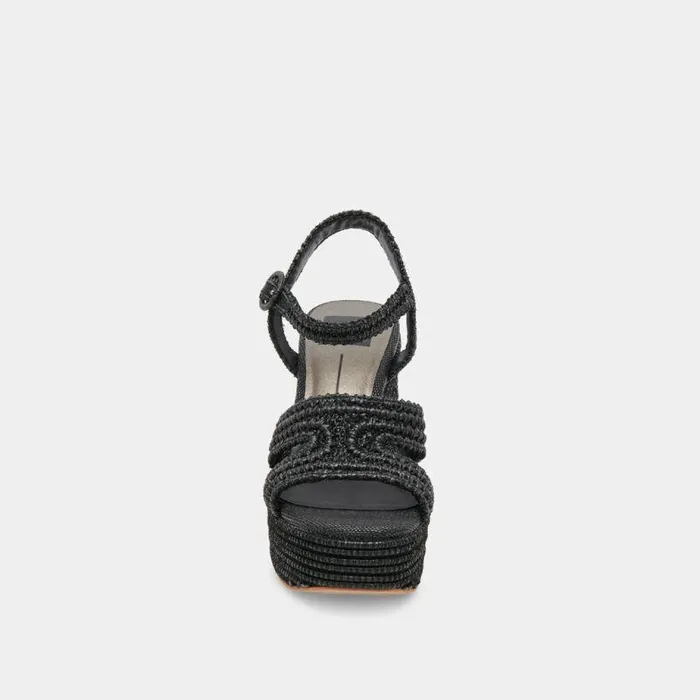 Heels Shop Dolce Vita Lacye Heels Onyx Woven Onyx Woven
