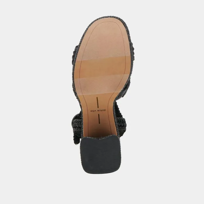 Heels Shop Dolce Vita Lacye Heels Onyx Woven Onyx Woven