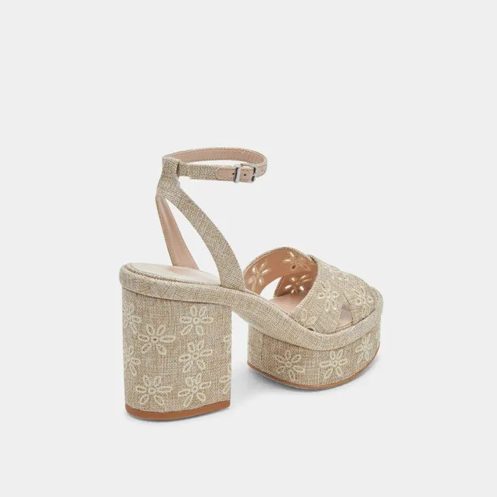 Heels Shop Dolce Vita Laisha Heels Almond Floral Eyelet Almond Floral Eyelet