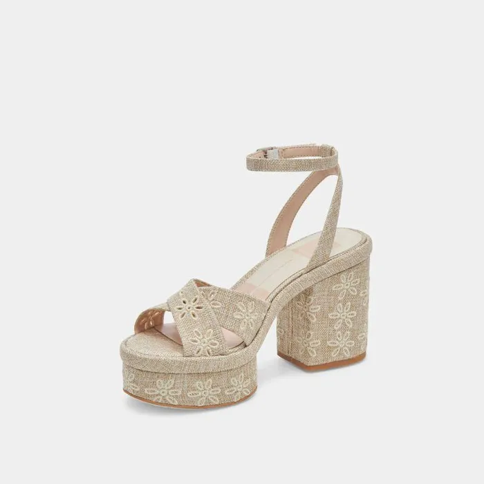 Heels Shop Dolce Vita Laisha Heels Almond Floral Eyelet Almond Floral Eyelet