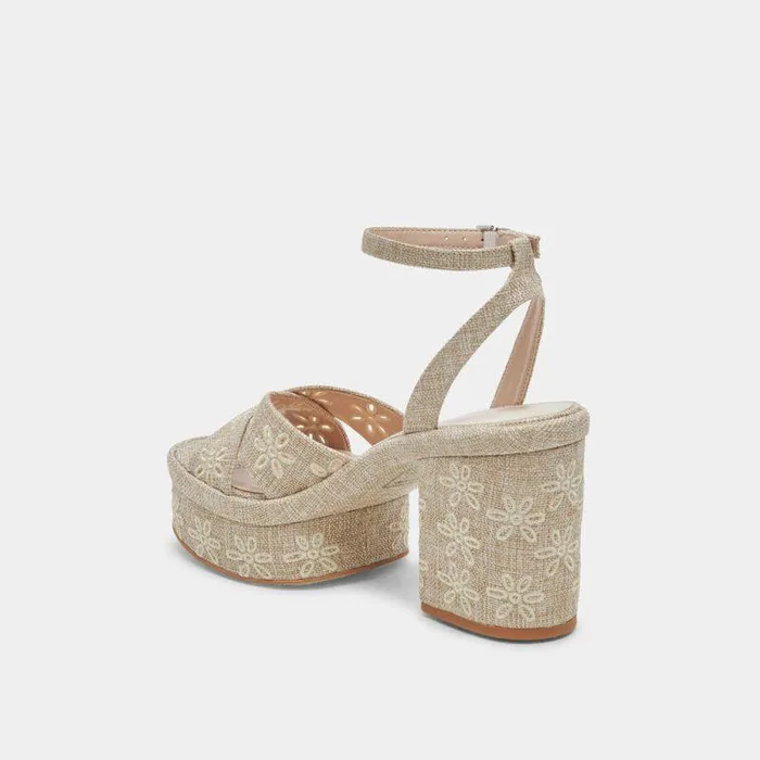 Heels Shop Dolce Vita Laisha Heels Almond Floral Eyelet Almond Floral Eyelet