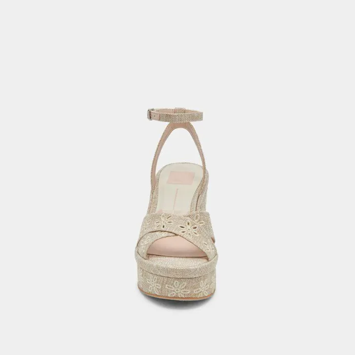 Heels Shop Dolce Vita Laisha Heels Almond Floral Eyelet Almond Floral Eyelet