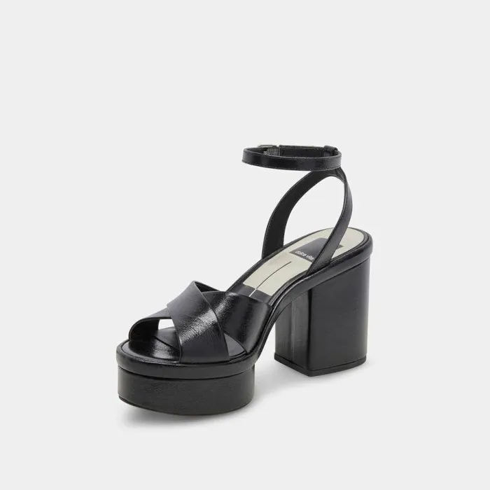 Heels Shop Dolce Vita Laisha Heels Midnight Crinkle Patent Midnight Crinkle Patent