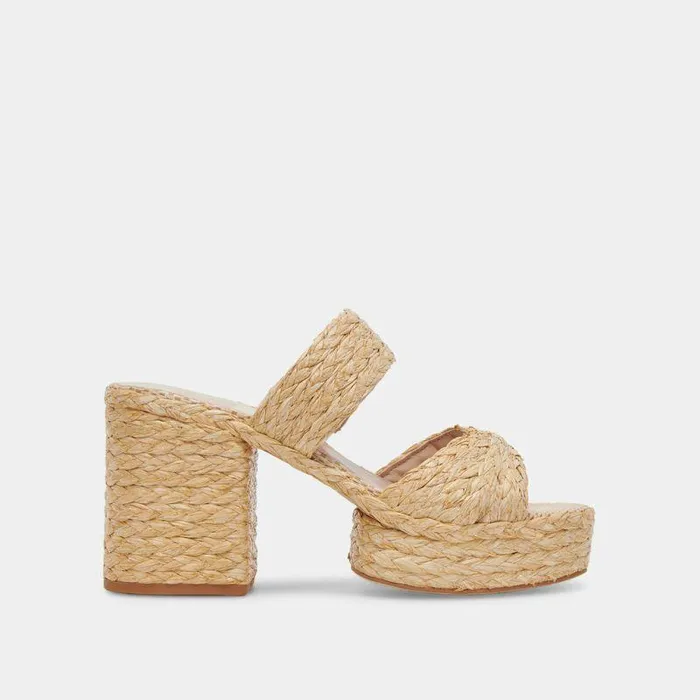 Heels Shop Dolce Vita Latoya Heels Lt Natural Raffia Lt Natural Raffia