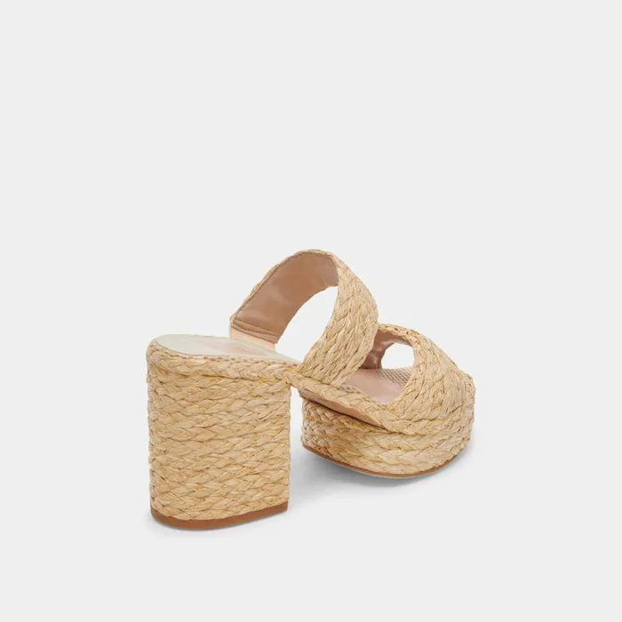 Heels Shop Dolce Vita Latoya Heels Lt Natural Raffia Lt Natural Raffia