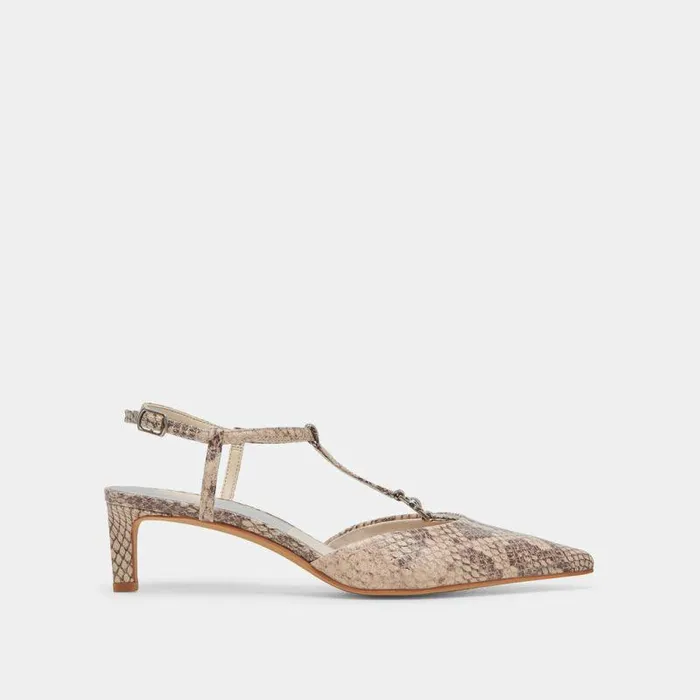 Heels Shop Dolce Vita Lavon Heels Sand Snake Embossed Sand Snake Embossed