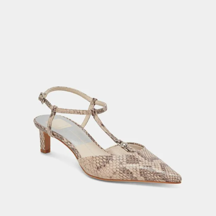 Heels Shop Dolce Vita Lavon Heels Sand Snake Embossed Sand Snake Embossed