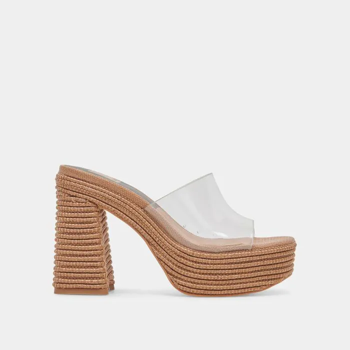 Heels Shop Dolce Vita Lichia Heels Cocoa Vinyl Cocoa Vinyl