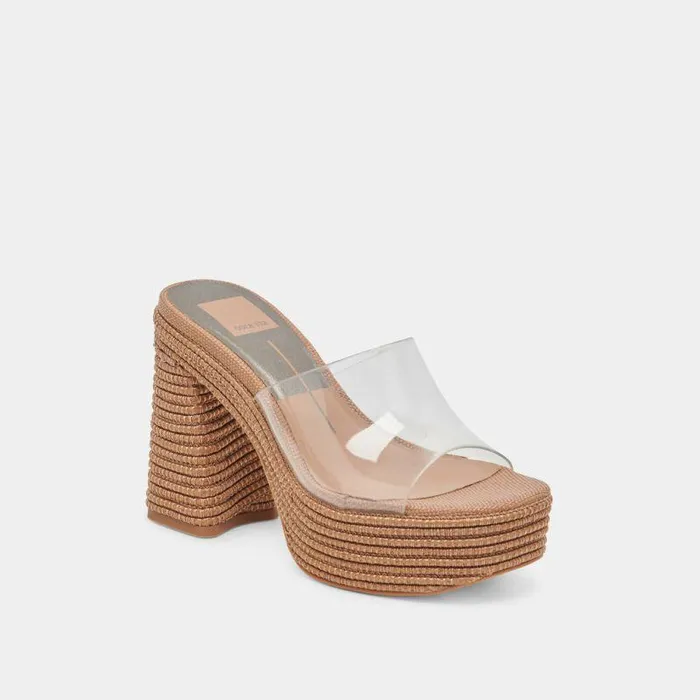 Heels Shop Dolce Vita Lichia Heels Cocoa Vinyl Cocoa Vinyl