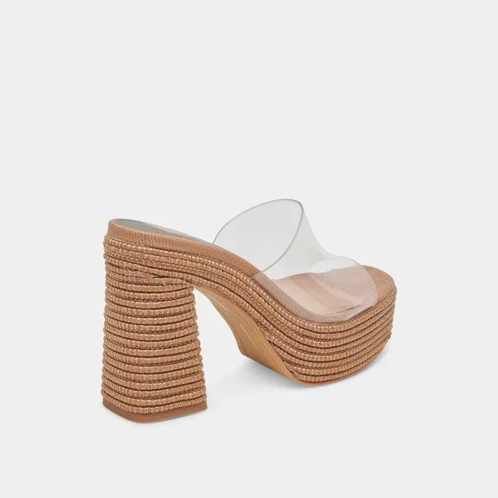 Heels Shop Dolce Vita Lichia Heels Cocoa Vinyl Cocoa Vinyl
