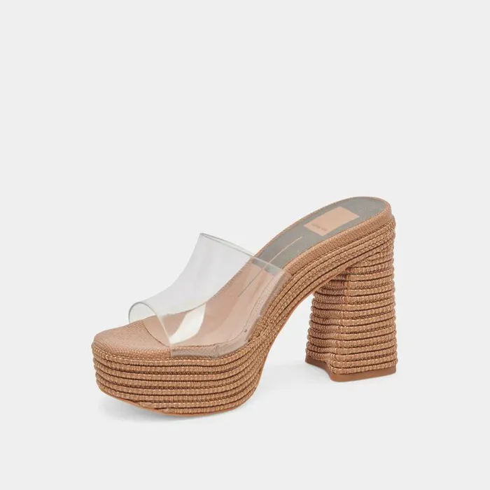 Heels Shop Dolce Vita Lichia Heels Cocoa Vinyl Cocoa Vinyl
