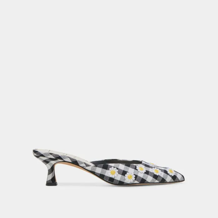 Heels Shop Dolce Vita Lilou Heels Black White Gingham Black White Gingham