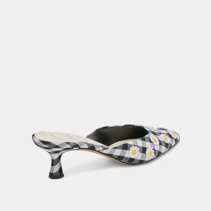 Heels Shop Dolce Vita Lilou Heels Black White Gingham Black White Gingham