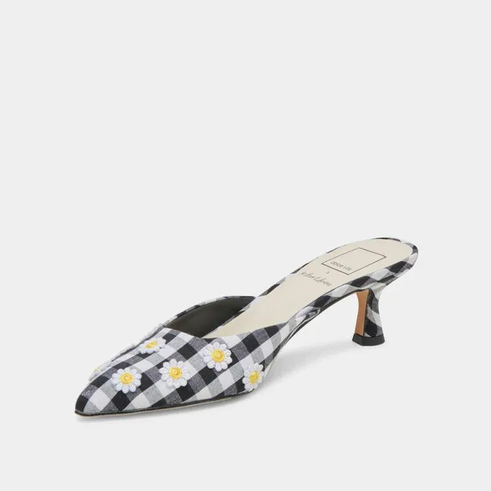 Heels Shop Dolce Vita Lilou Heels Black White Gingham Black White Gingham