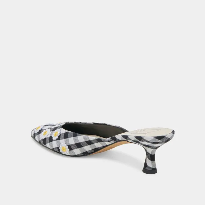 Heels Shop Dolce Vita Lilou Heels Black White Gingham Black White Gingham