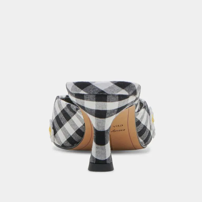 Heels Shop Dolce Vita Lilou Heels Black White Gingham Black White Gingham