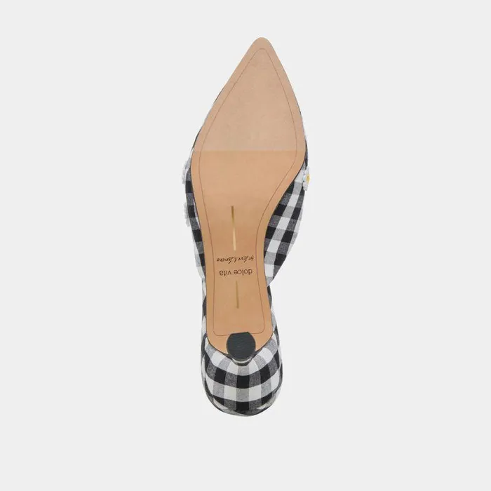 Heels Shop Dolce Vita Lilou Heels Black White Gingham Black White Gingham