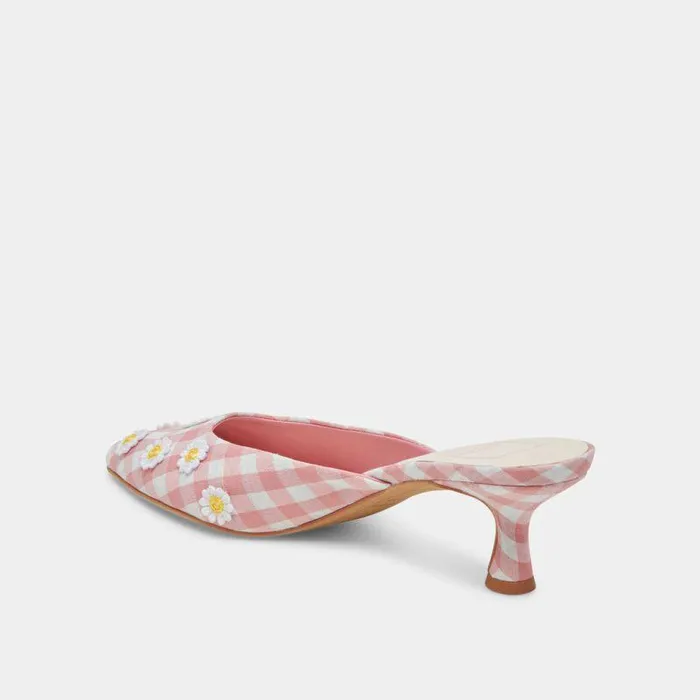 Heels Shop Dolce Vita Lilou Heels White Pink Gingham White Pink Gingham