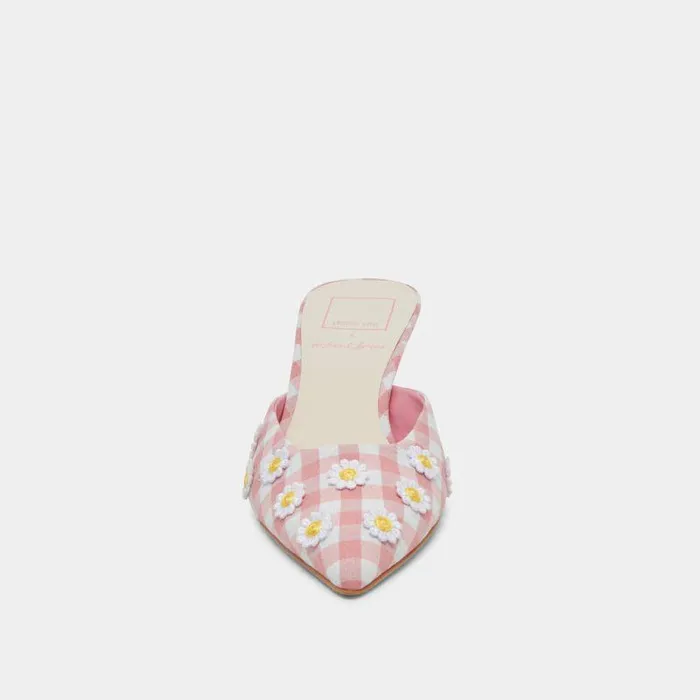 Heels Shop Dolce Vita Lilou Heels White Pink Gingham White Pink Gingham