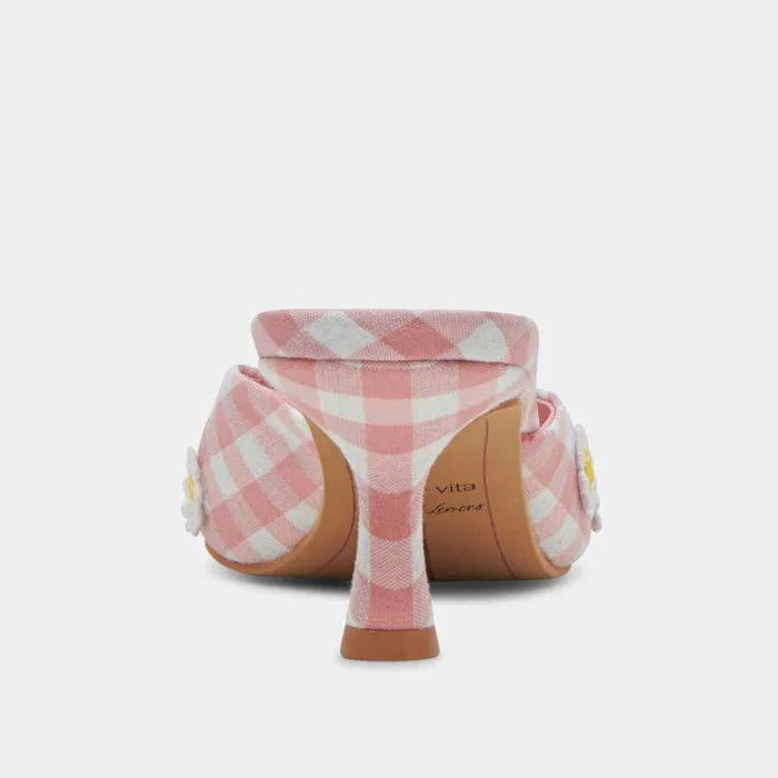 Heels Shop Dolce Vita Lilou Heels White Pink Gingham White Pink Gingham