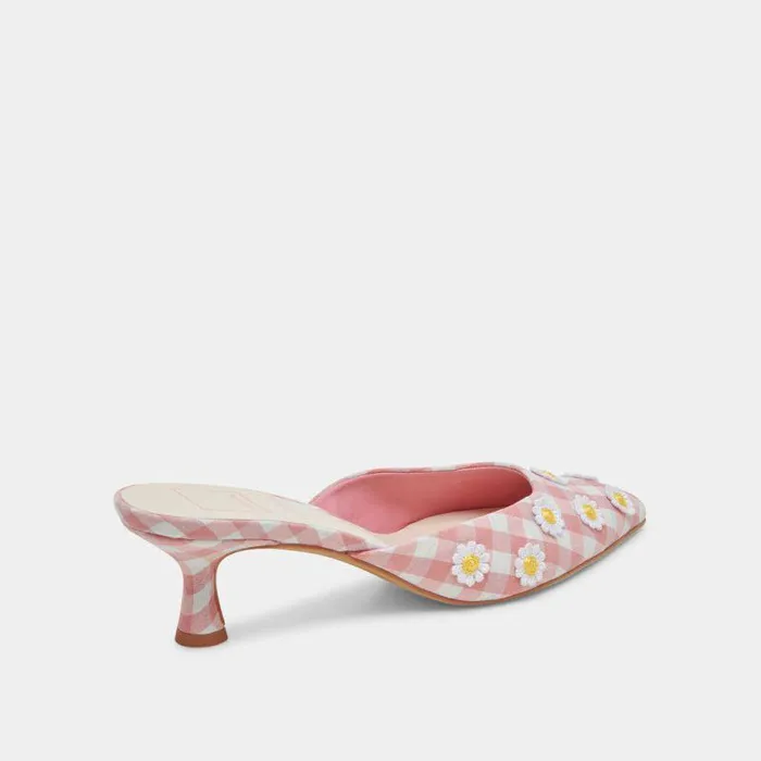 Heels Shop Dolce Vita Lilou Heels White Pink Gingham White Pink Gingham