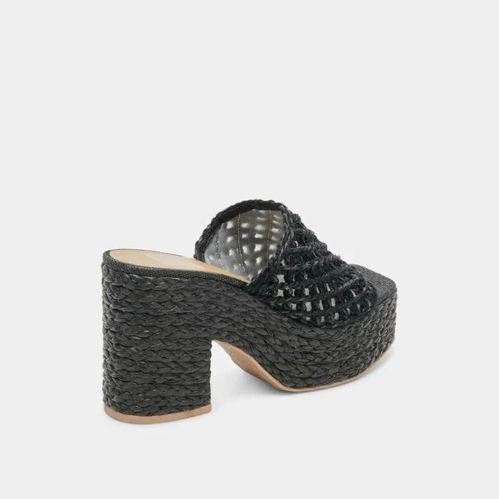 Heels Shop Dolce Vita Lisha Heels Onyx Raffia Onyx Raffia