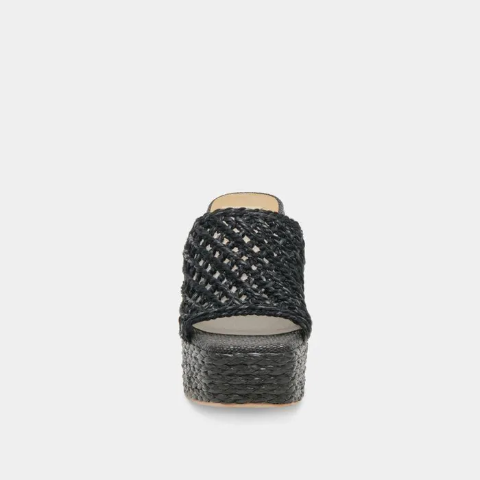 Heels Shop Dolce Vita Lisha Heels Onyx Raffia Onyx Raffia