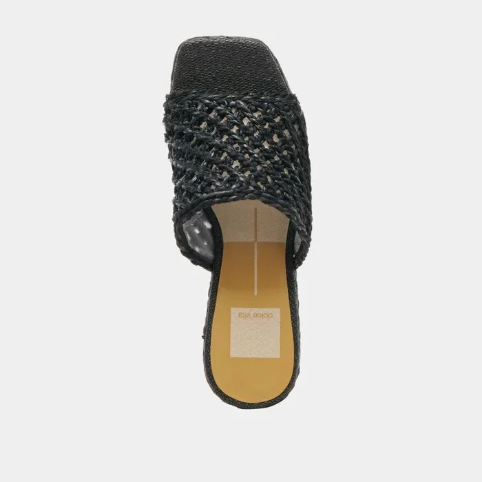 Heels Shop Dolce Vita Lisha Heels Onyx Raffia Onyx Raffia