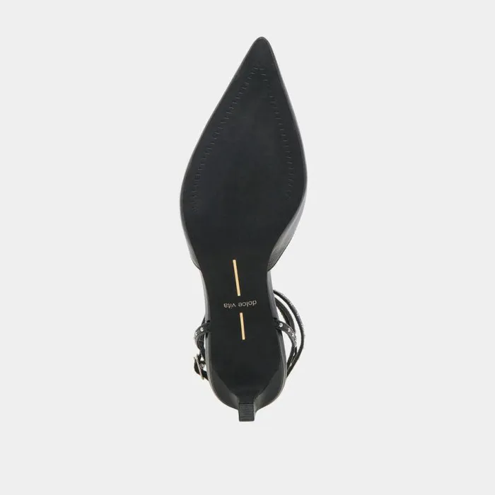 Heels Shop Dolce Vita Loklyn Stud Heels Midnight Crinkle Patent Midnight Crinkle Patent