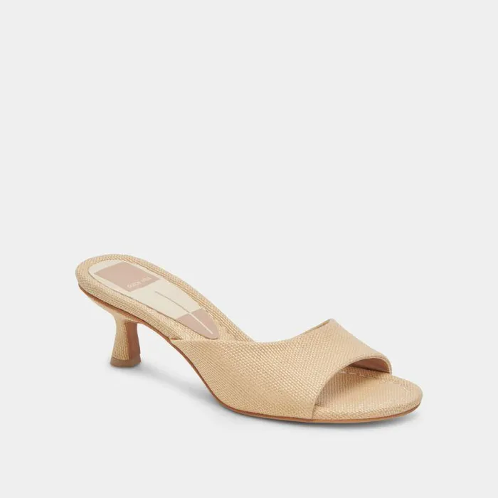 Heels Shop Dolce Vita Macoy Heels Lt Natural Raffia Lt Natural Raffia
