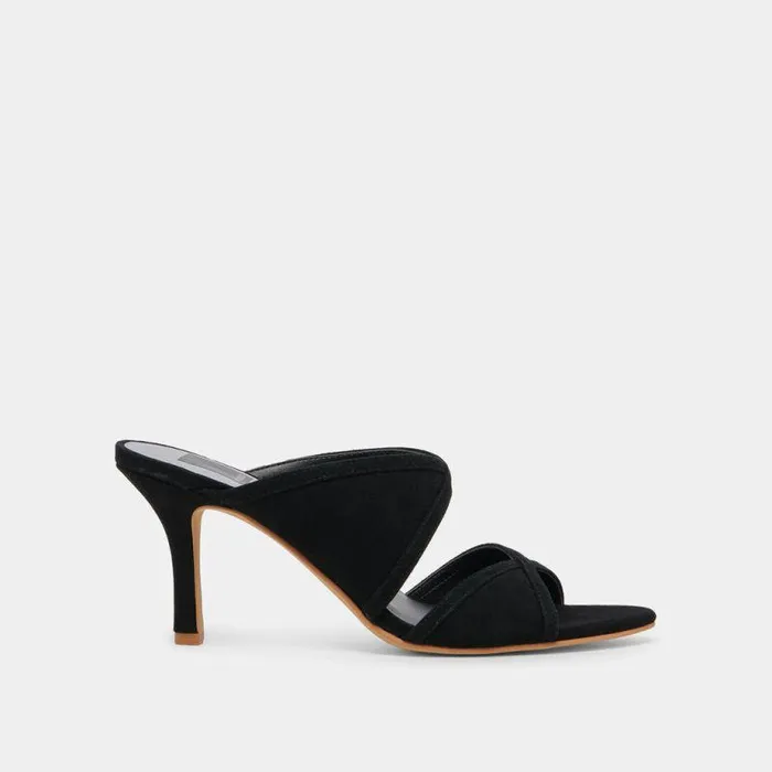 Heels Shop Dolce Vita Mandel Heels Onyx Suede Onyx Suede
