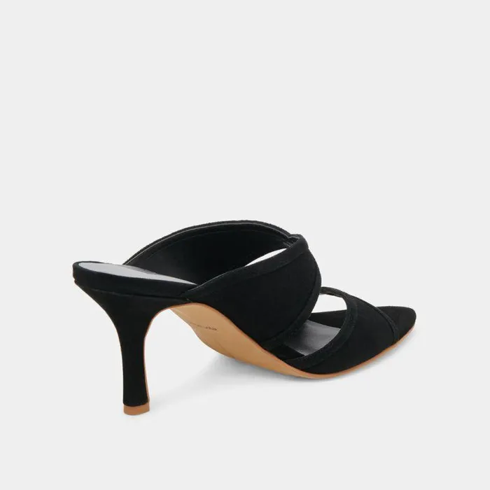 Heels Shop Dolce Vita Mandel Heels Onyx Suede Onyx Suede