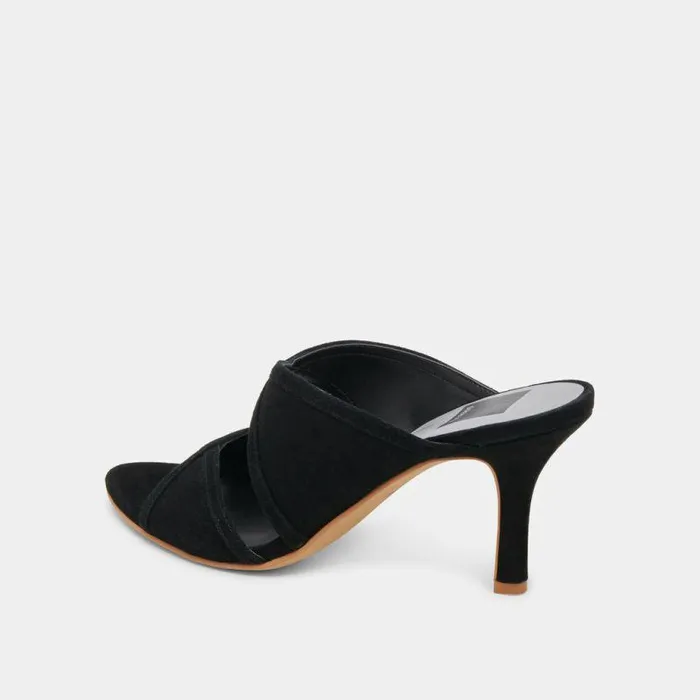 Heels Shop Dolce Vita Mandel Heels Onyx Suede Onyx Suede