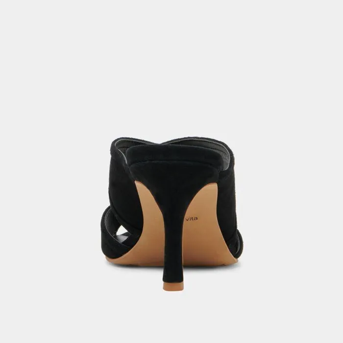 Heels Shop Dolce Vita Mandel Heels Onyx Suede Onyx Suede