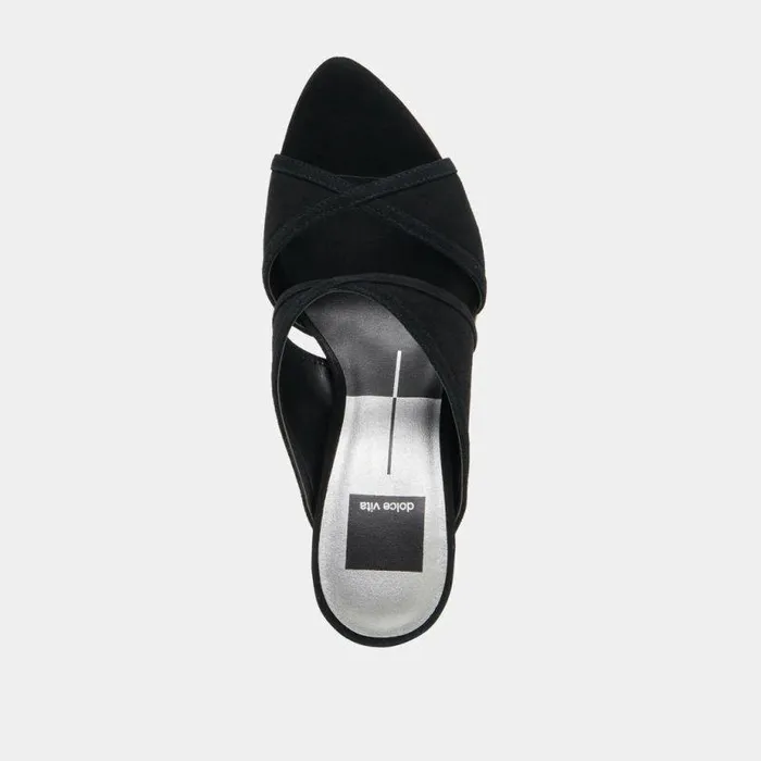 Heels Shop Dolce Vita Mandel Heels Onyx Suede Onyx Suede