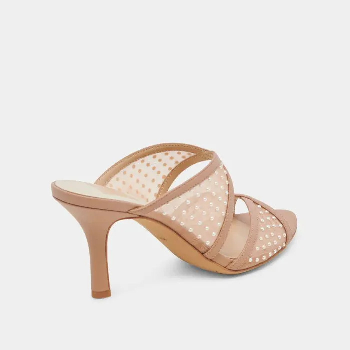 Heels Shop Dolce Vita Mandel Pearl Heels Cocoa Mesh Cocoa Mesh