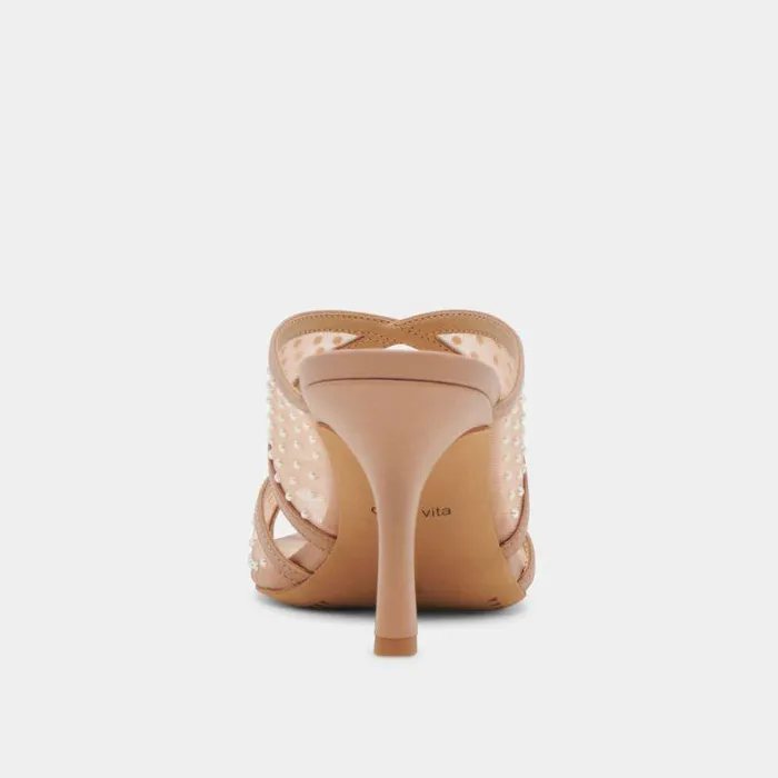 Heels Shop Dolce Vita Mandel Pearl Heels Cocoa Mesh Cocoa Mesh
