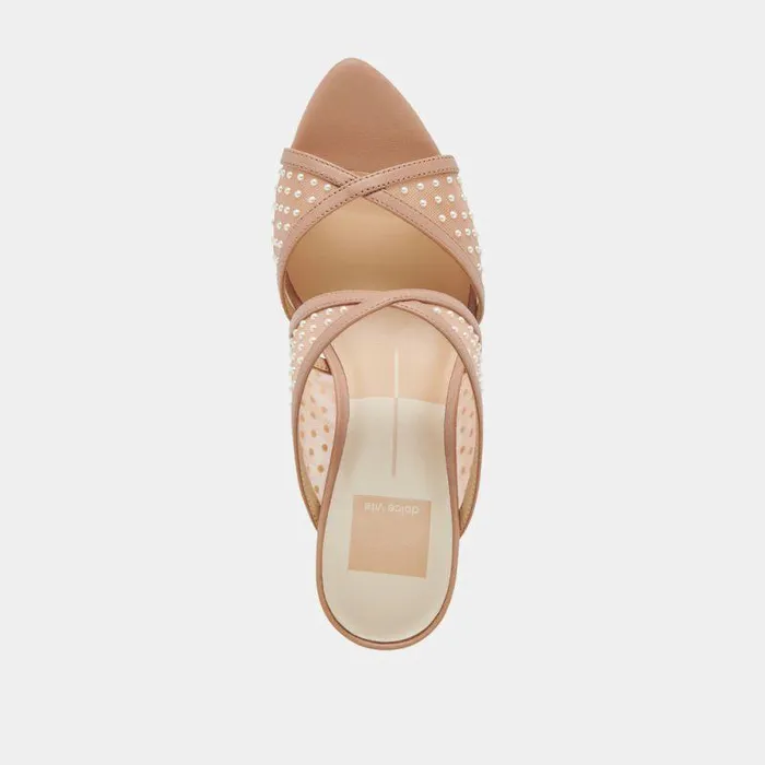 Heels Shop Dolce Vita Mandel Pearl Heels Cocoa Mesh Cocoa Mesh