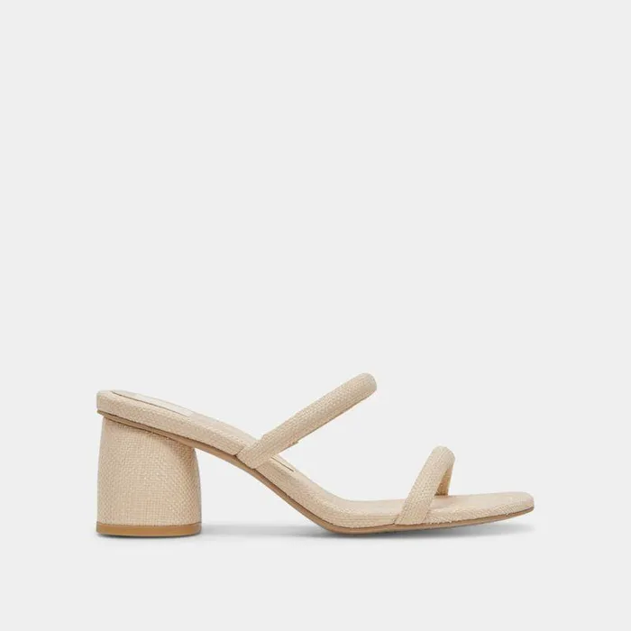 Heels Shop Dolce Vita Mandie Heels Oatmeal Raffia Oatmeal Raffia