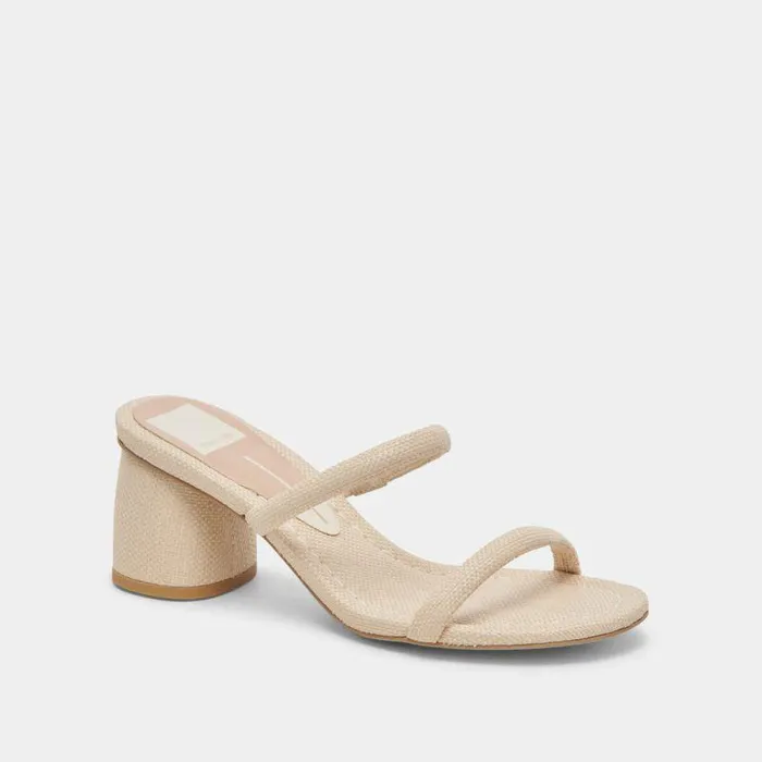 Heels Shop Dolce Vita Mandie Heels Oatmeal Raffia Oatmeal Raffia