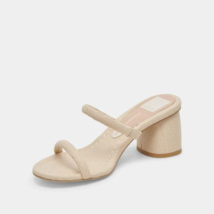 Heels Shop Dolce Vita Mandie Heels Oatmeal Raffia Oatmeal Raffia