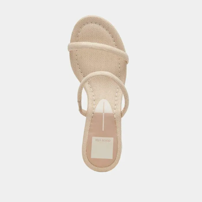 Heels Shop Dolce Vita Mandie Heels Oatmeal Raffia Oatmeal Raffia