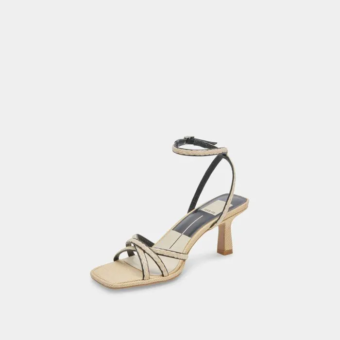 Heels Shop Dolce Vita Manji Braid Heels Black Natural Jute Black Natural Jute