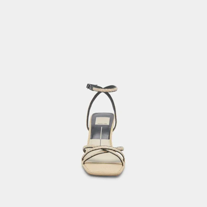 Heels Shop Dolce Vita Manji Braid Heels Black Natural Jute Black Natural Jute
