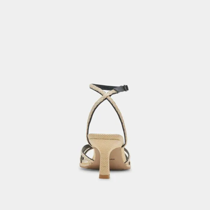 Heels Shop Dolce Vita Manji Braid Heels Black Natural Jute Black Natural Jute