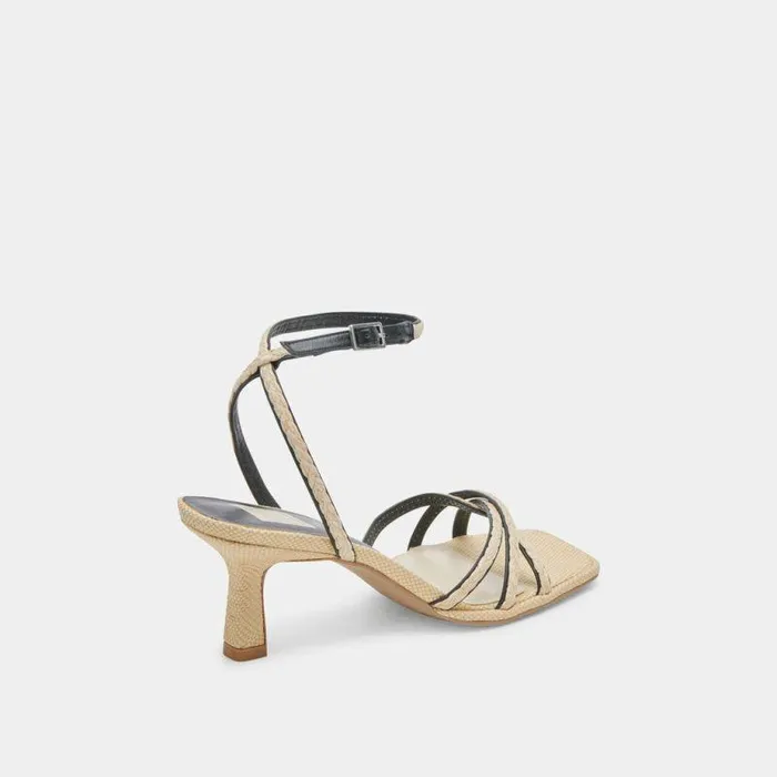 Heels Shop Dolce Vita Manji Braid Heels Black Natural Jute Black Natural Jute