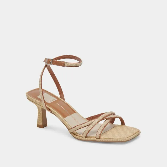 Heels Shop Dolce Vita Manji Braid Heels Brown Natural Jute Brown Natural Jute